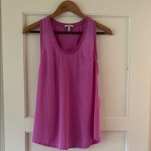 Joie Women's Pink Silk Racerback Top